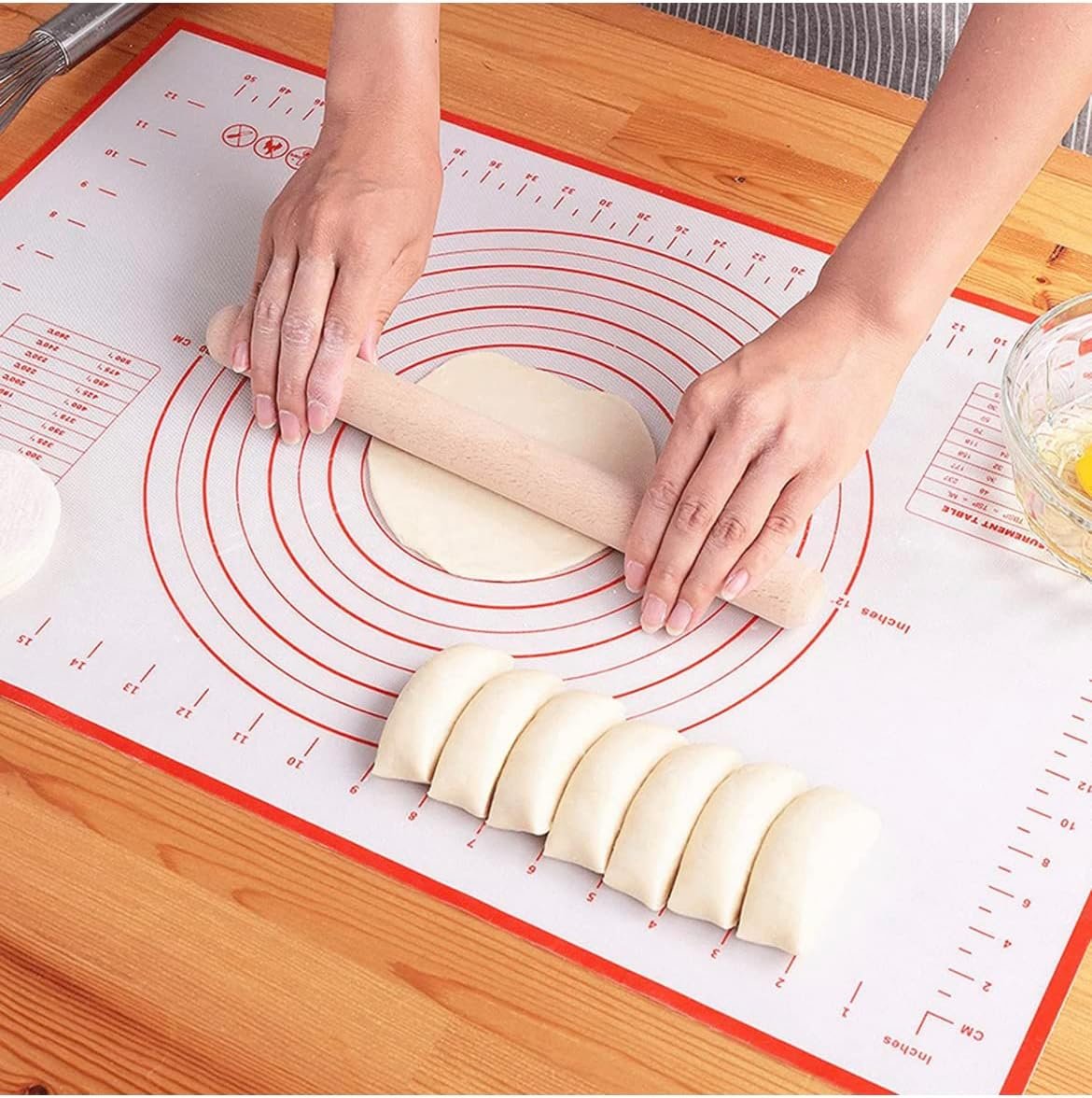 Silicone Pastry Mats - 3 Pack, Non Stick Kitchen Mat For Rolling Dough, And Fondant, With Size Guiding Circles, Dishwasher Safe Silicone Pastry Mats - 3 Pack, Non Stick Kitchen Mat For Rolling Dough, And Fondant, With Size Guiding Circles, Dishwasher Safe
