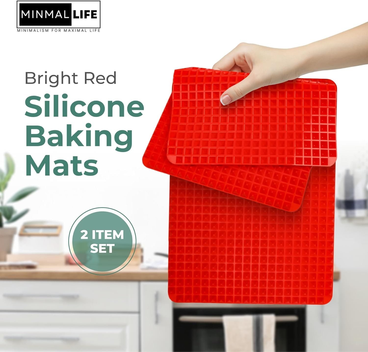 Silicone Tray Mat - Reusable Baking Sheet Liners, Nonstick Silicone Baking Mat, Baking Essentials, Multipurpose Silicone Mat - Meat/Sourdough/Bread Baking Supplies, Set of 2 (Dark Gray) Silicone Tray Mat - Reusable Baking Sheet Liners, Nonstick Silicone Baking Mat, Baking Essentials, Multipurpose Silicone Mat - Meat/Sourdough/Bread Baking Supplies, Set of 2 (Dark Gray)