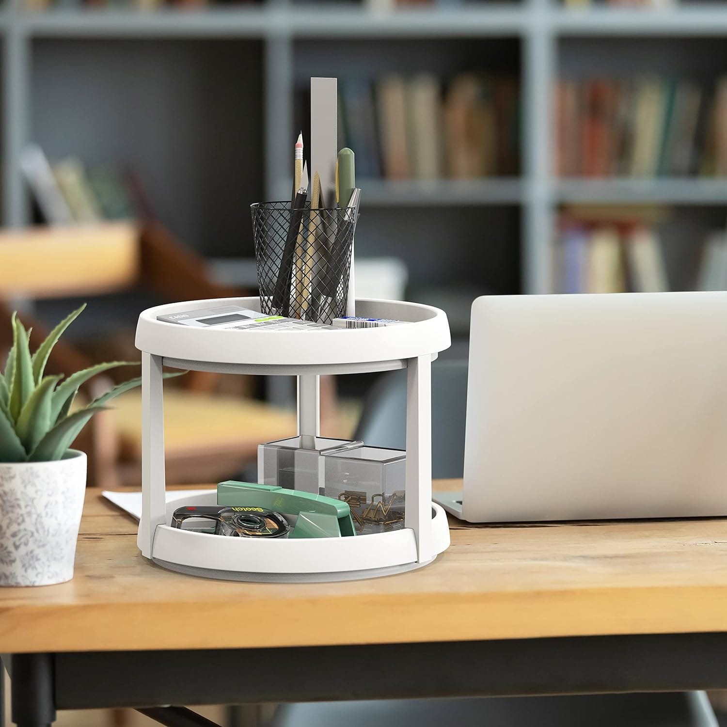 SimpleHouseware 2 Tier Turntable Lazy Susan Spice Organizer SimpleHouseware 2 Tier Turntable Lazy Susan Spice Organizer