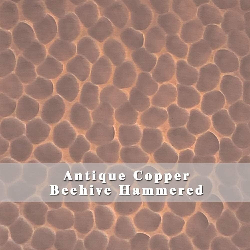 SINDA Island Mount Copper Range Hood, 16 Gauge Solid Copper Stove Range Handcrafted by Craftsmen, Includes Commercial Grade Hood Vent, Fan Motor and Baffle Filter, 48W x 48H, H10STRSOI4848 SINDA Island Mount Copper Range Hood, 16 Gauge Solid Copper Stove Range Handcrafted by Craftsmen, Includes Commercial Grade Hood Vent, Fan Motor and Baffle Filter, 48W x 48H, H10STRSOI4848