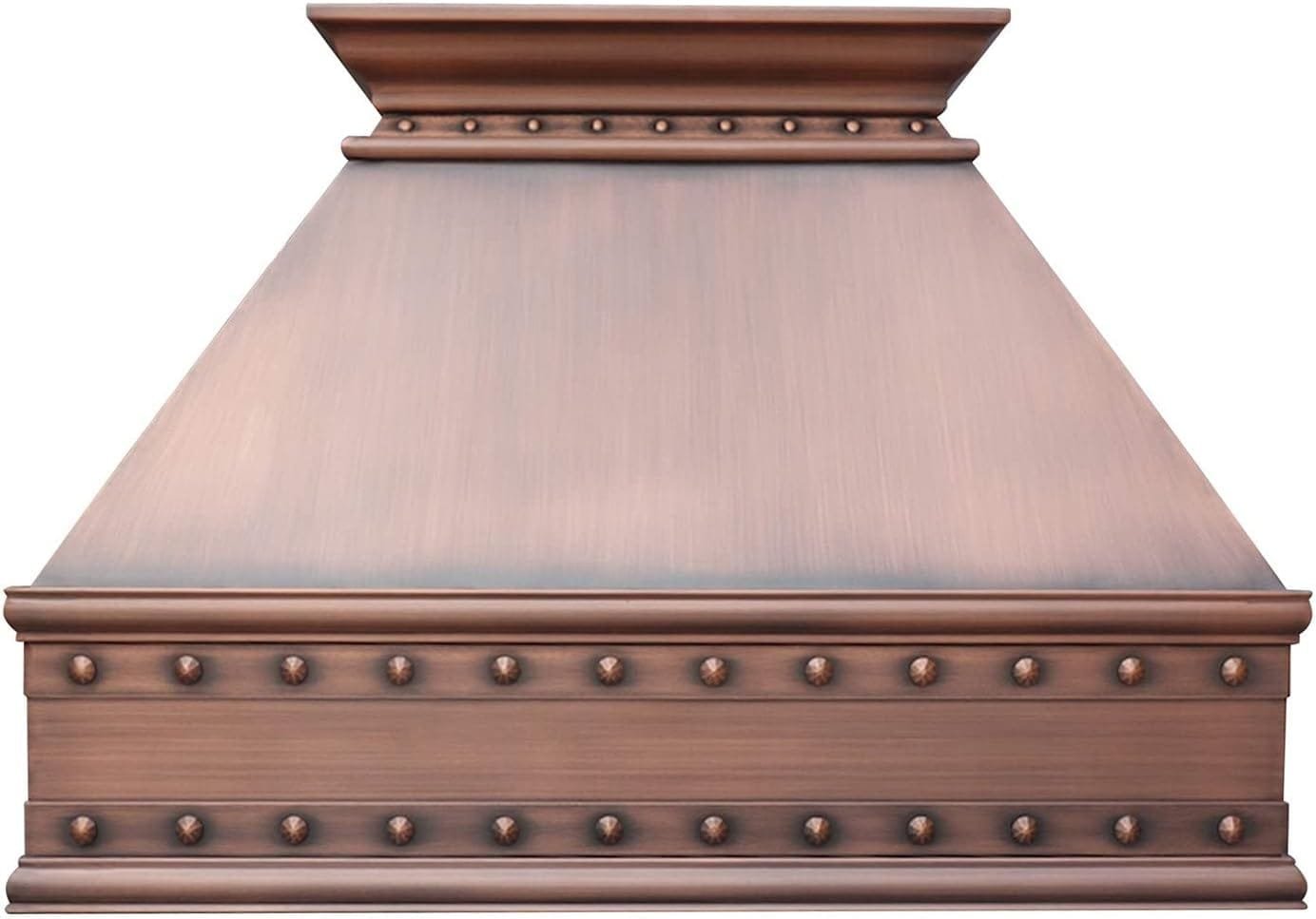 SINDA Island Mount Copper Range Hood, 16 Gauge Solid Copper Stove Range Handcrafted by Craftsmen, Includes Commercial Grade Hood Vent, Fan Motor and Baffle Filter, 48W x 48H, H10STRSOI4848 SINDA Island Mount Copper Range Hood, 16 Gauge Solid Copper Stove Range Handcrafted by Craftsmen, Includes Commercial Grade Hood Vent, Fan Motor and Baffle Filter, 48W x 48H, H10STRSOI4848