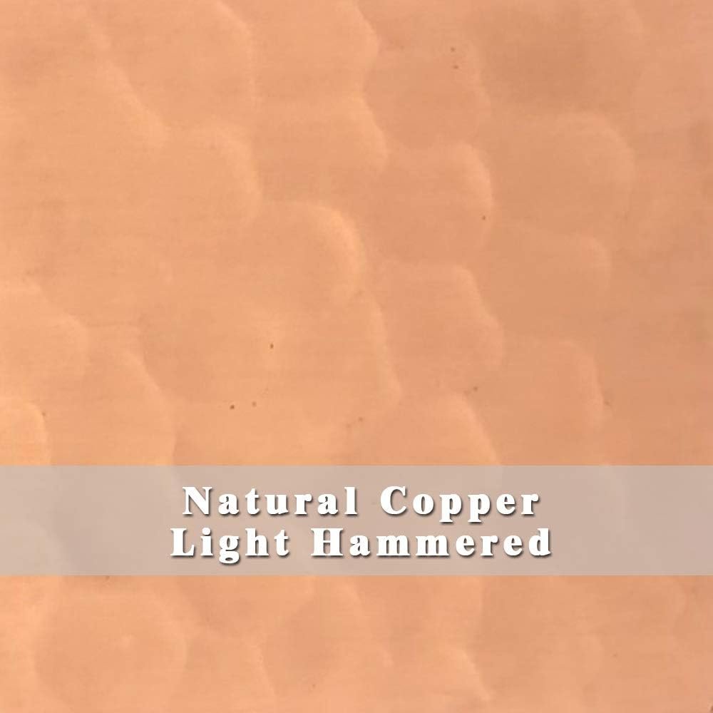 SINDA Light Hammered-Antique Copper Handcrafted Custom Copper Range Hood with Commercial Grade Hood SUS304 Vent with Liner and Fan Motor, Baffle Filter, High CFM, Island Mount, H3STR3LCI3039