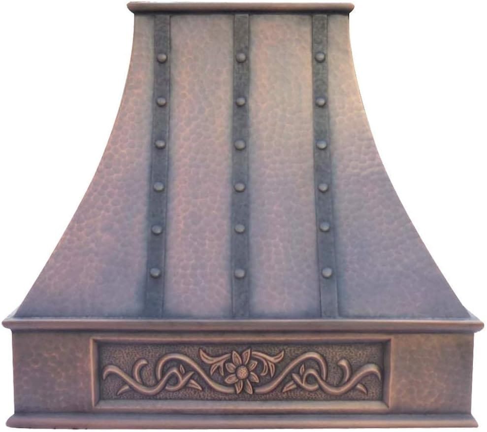 SINDA Wall Mount Copper Oven Hood with High CFM Commercial Grade Range Hood Insert, Inlcudes Fan Motor, Blower Box, Baffle Filter and Lighting, Beehive-Oil Rubbed Bronze, 36Wx39H, H7LTABOW3639 SINDA Wall Mount Copper Oven Hood with High CFM Commercial Grade Range Hood Insert, Inlcudes Fan Motor, Blower Box, Baffle Filter and Lighting, Beehive-Oil Rubbed Bronze, 36Wx39H, H7LTABOW3639
