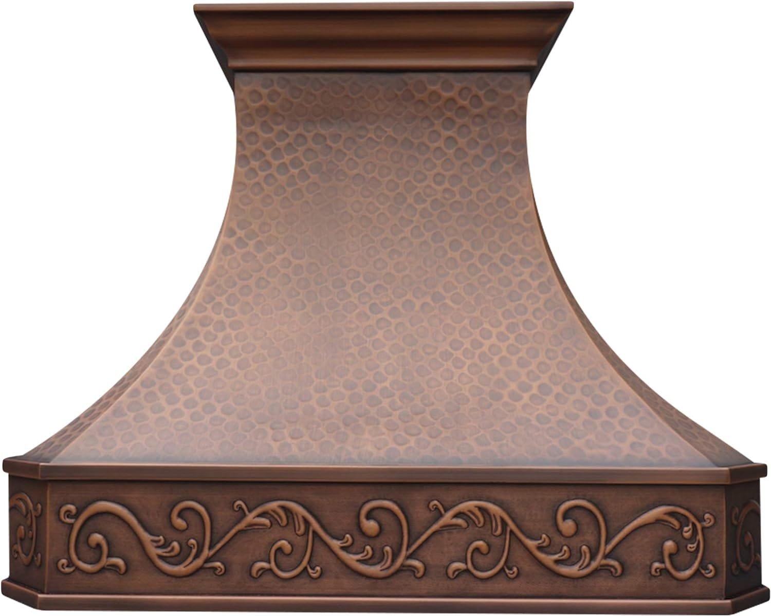 SINDA Wall Mount Copper Range Hood, Handcrafted Custom Copper Range Hood with Commercial Grade Hood SUS304 Vent with Liner and Fan Motor, Baffle Filter, High CFM, 48W x 39H, H3LLNW4839 SINDA Wall Mount Copper Range Hood, Handcrafted Custom Copper Range Hood with Commercial Grade Hood SUS304 Vent with Liner and Fan Motor, Baffle Filter, High CFM, 48W x 39H, H3LLNW4839