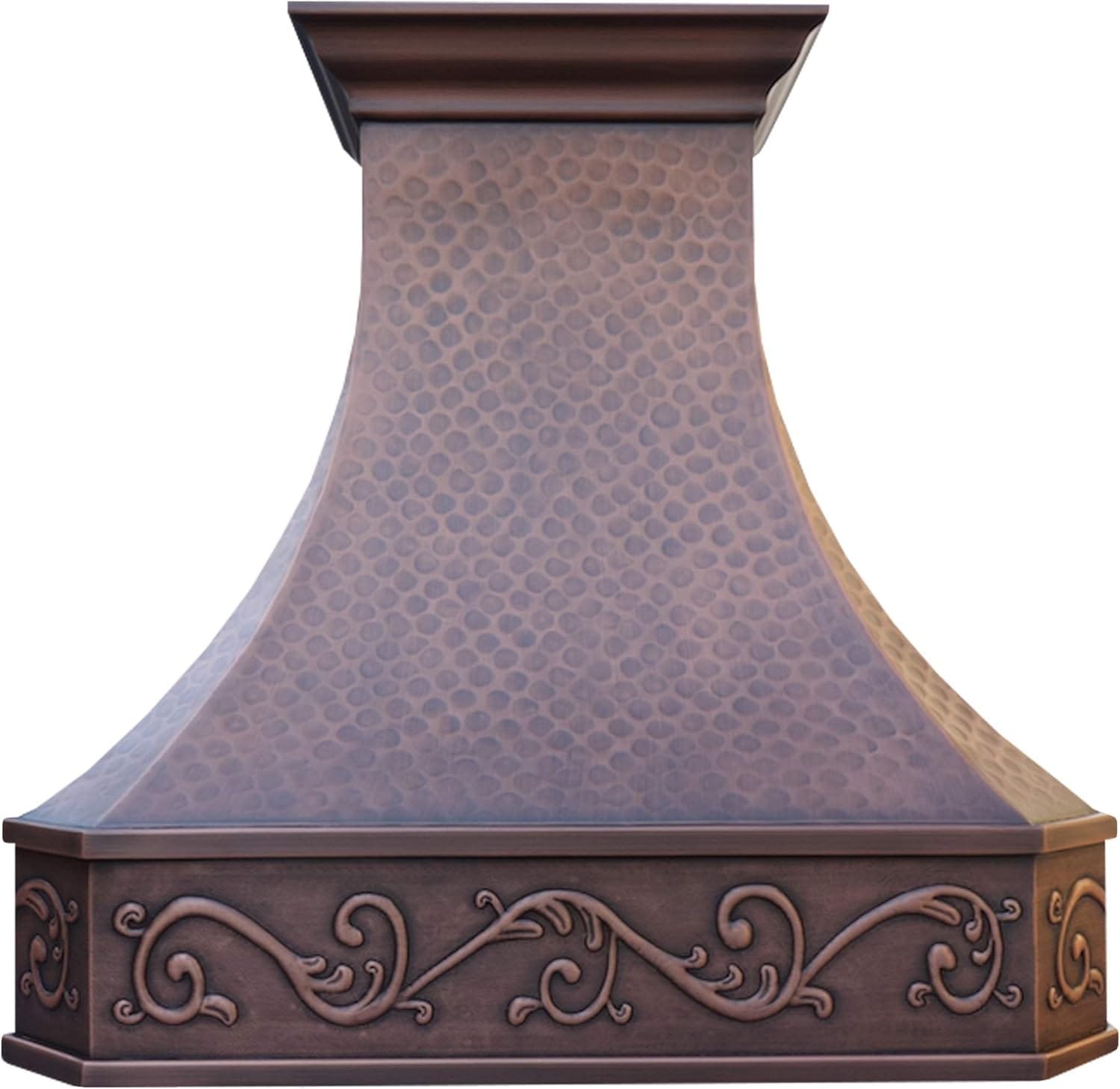 SINDA Wall Mount Copper Range Hood, Handcrafted Custom Copper Range Hood with Commercial Grade Hood SUS304 Vent with Liner and Fan Motor, Baffle Filter, High CFM, 48W x 39H, H3LLNW4839 SINDA Wall Mount Copper Range Hood, Handcrafted Custom Copper Range Hood with Commercial Grade Hood SUS304 Vent with Liner and Fan Motor, Baffle Filter, High CFM, 48W x 39H, H3LLNW4839