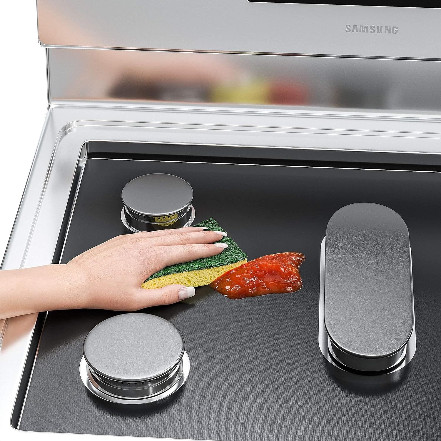 Skywin Reusable Gas Range Protectors - Non Stick Stove Protector - Washable Liner for Samsung Gas Range Skywin Reusable Gas Range Protectors - Non Stick Stove Protector - Washable Liner for Samsung Gas Range