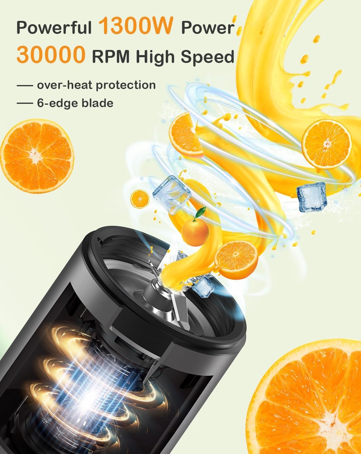 Smoothies Blender, 1300W 20 Pcs Personal Blender for Shakes and Smoothies with 32 Oz *2 To-Go Cups, Ice Tray, Compact Kitchen Blender Set Perfect for Frozen Drinks, Sauces and Baby Foods