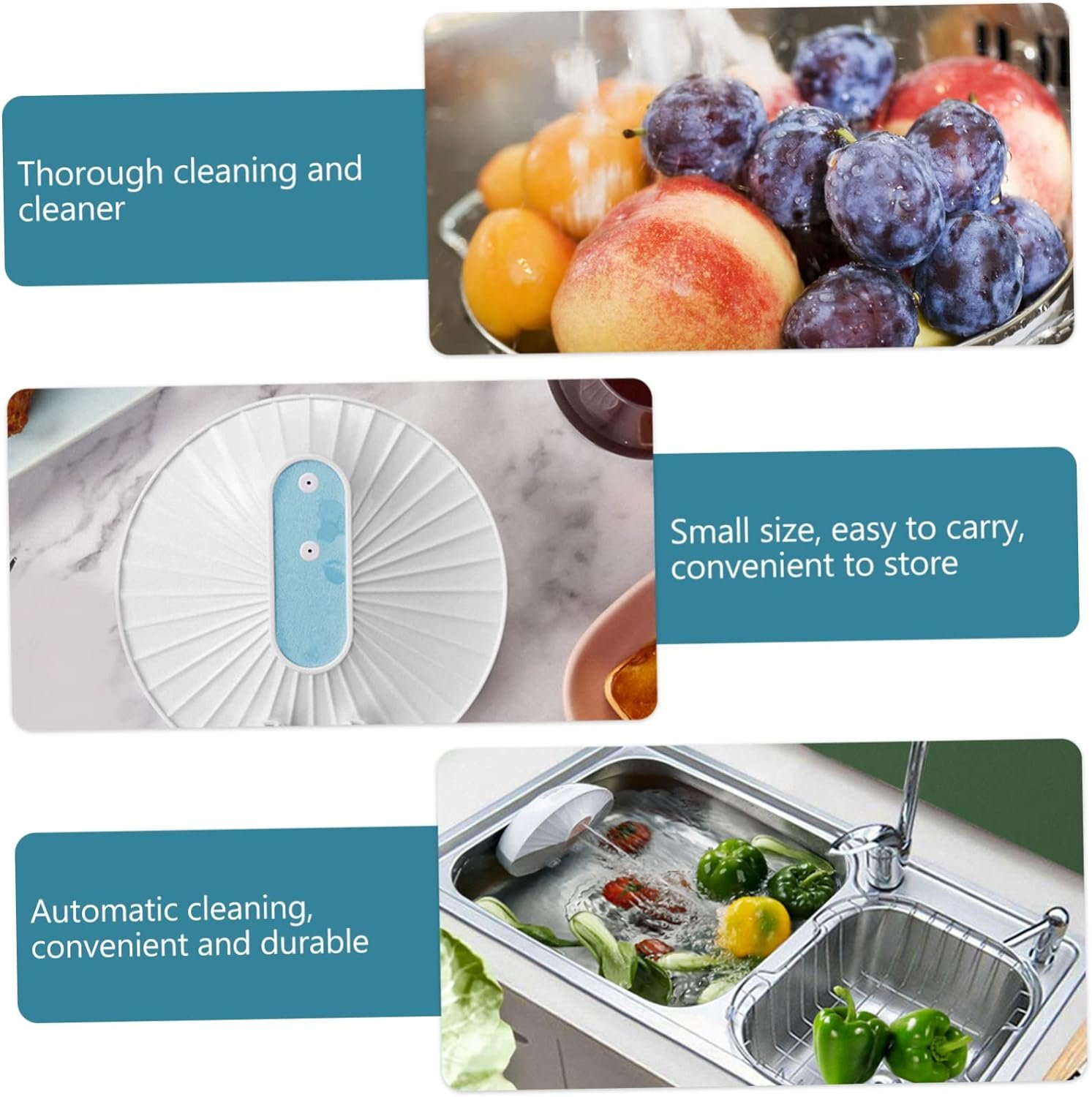 SOLUSTRE Washing Machine Portable Usb Cleaner Dishwasher Usb Installation-free Pressure Cleaner Machine Ultrasonic Portable Dishwasher Abs Travel Fully Automatic Vegetable Basket