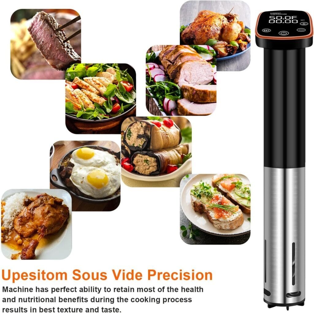 Sous Vide Machine, Sous Vide Cooker 1100W Sous Vide Precisional Machine, Ultra-quiet Working, Accurate Temperature, IPX7 Waterproof Immersion Circulator, Touch Control, Digital Timer, Fast Heating Sous Vide Machine, Sous Vide Cooker 1100W Sous Vide Precisional Machine, Ultra-quiet Working, Accurate Temperature, IPX7 Waterproof Immersion Circulator, Touch Control, Digital Timer, Fast Heating