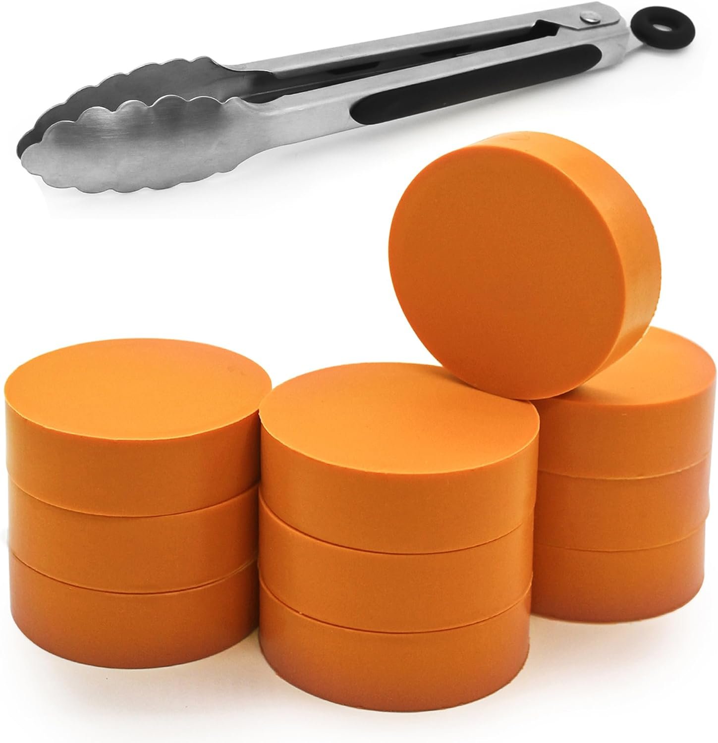 Sous Vide Weight Magnets by AKS Co - 10-Pack Food Safe Silicone-Coated Magnets, Designed for Sous Vide Machines to Immerse Food Bags  Prevent Floating/Undercooking - Includes Kitchen Tongs