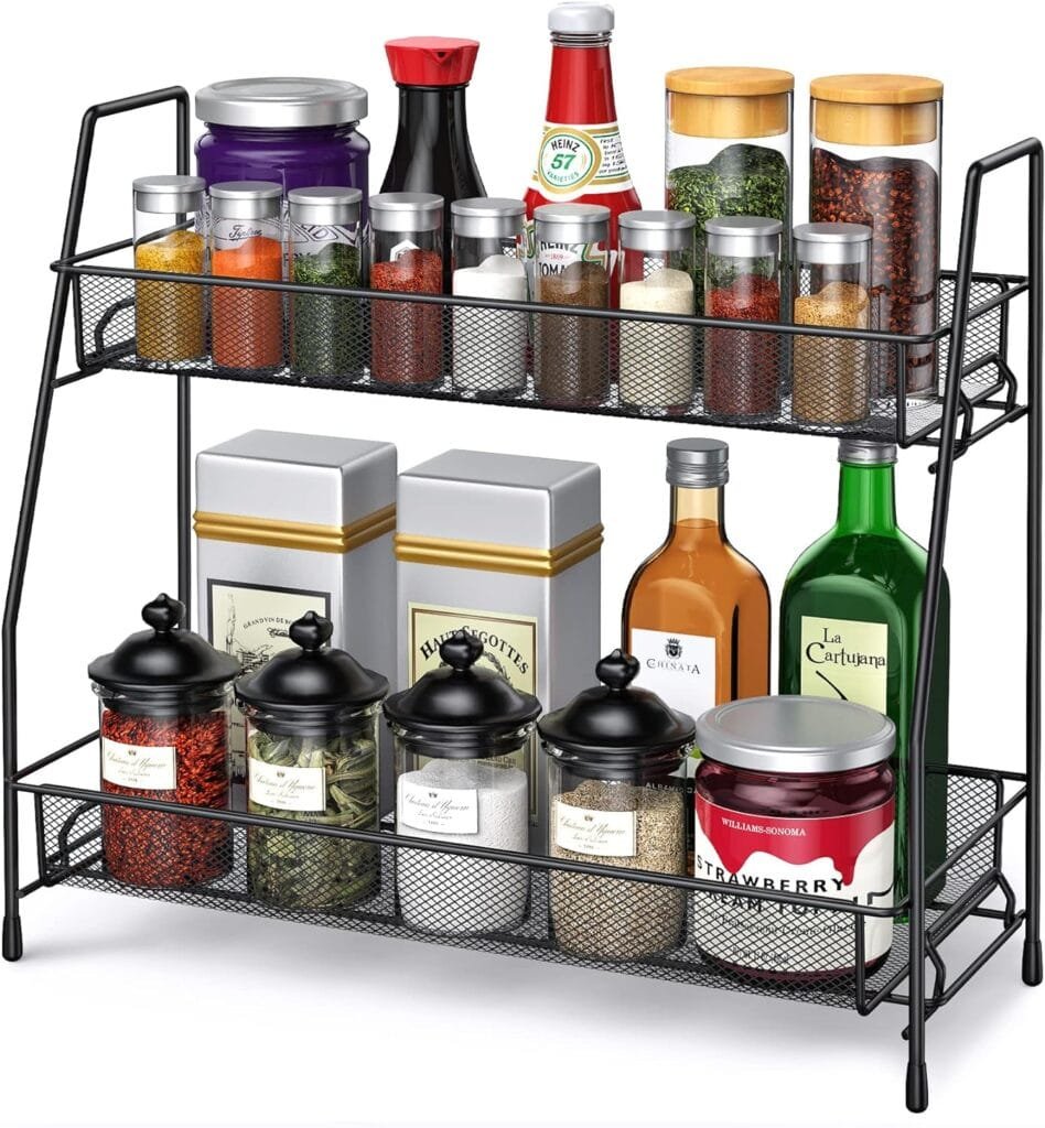 SPISPI Spice Rack Organizer for Cabinet, Bathroom Organizer Countertop, Bathroom Counter Organizer, Kitchen Countertop Organizer, Bathroom Vanity Organizer
