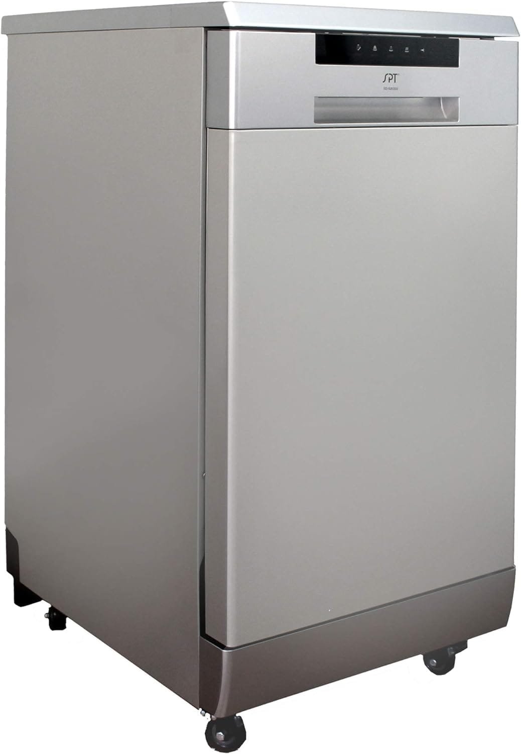 SPT SD-9263SS 18″ Wide Portable Stainless Steel Dishwasher with ENERGY STAR, 6 Wash Programs, 8 Place Settings and Stainless Steel Tub
