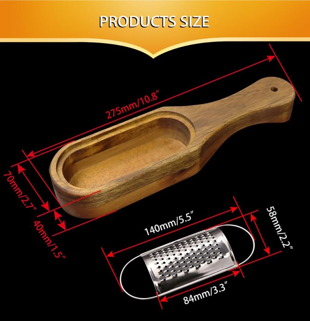 Stainless Steel Cheese Grater Handheld Wooden Grater Cheese Grater Box Grater Kitchen Tool Shredder Cheese Tool