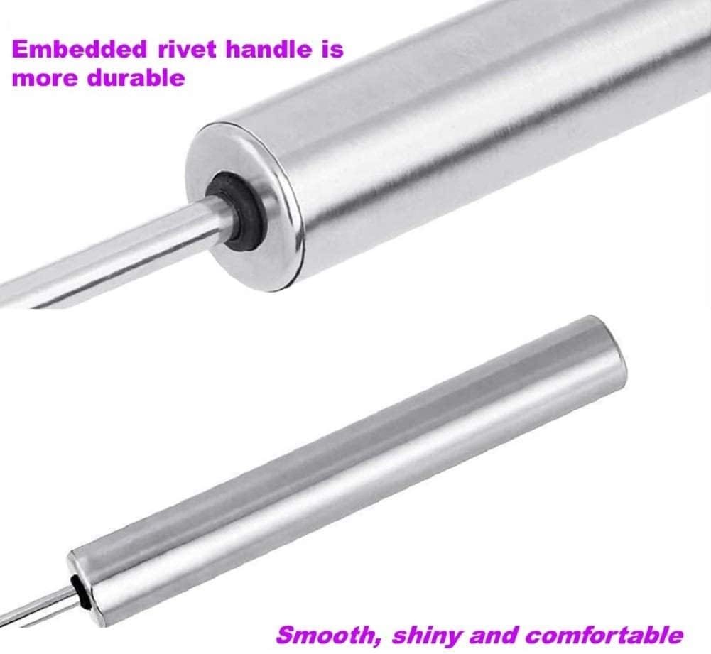 Stainless Steel Whisks, Hand Push Whisk Blender Semi-Automatic Whisk Mixer Egg Milk Beater Milk Frother Rotating Push Whisk Mixer for Blending, Whisking, Beating  Stirring (10 inches)