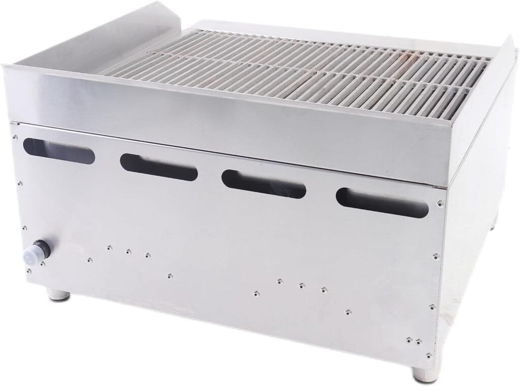 STEELBUS 24 Heavy duty Commercial Charbroilers 2 Burner Natural/Propane gas Countertop Griddle grill Restaurant Equipment