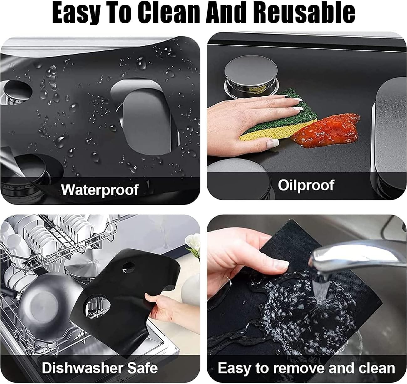 Stove Guard, Stove Cover Stove Top Protectors for Samsung Gas Range Reusable Gas Stove Burner Covers, Stove Top Covers for Gas Burners 0.4mm Stove Guard, Stove Cover Stove Top Protectors for Samsung Gas Range Reusable Gas Stove Burner Covers, Stove Top Covers for Gas Burners 0.4mm