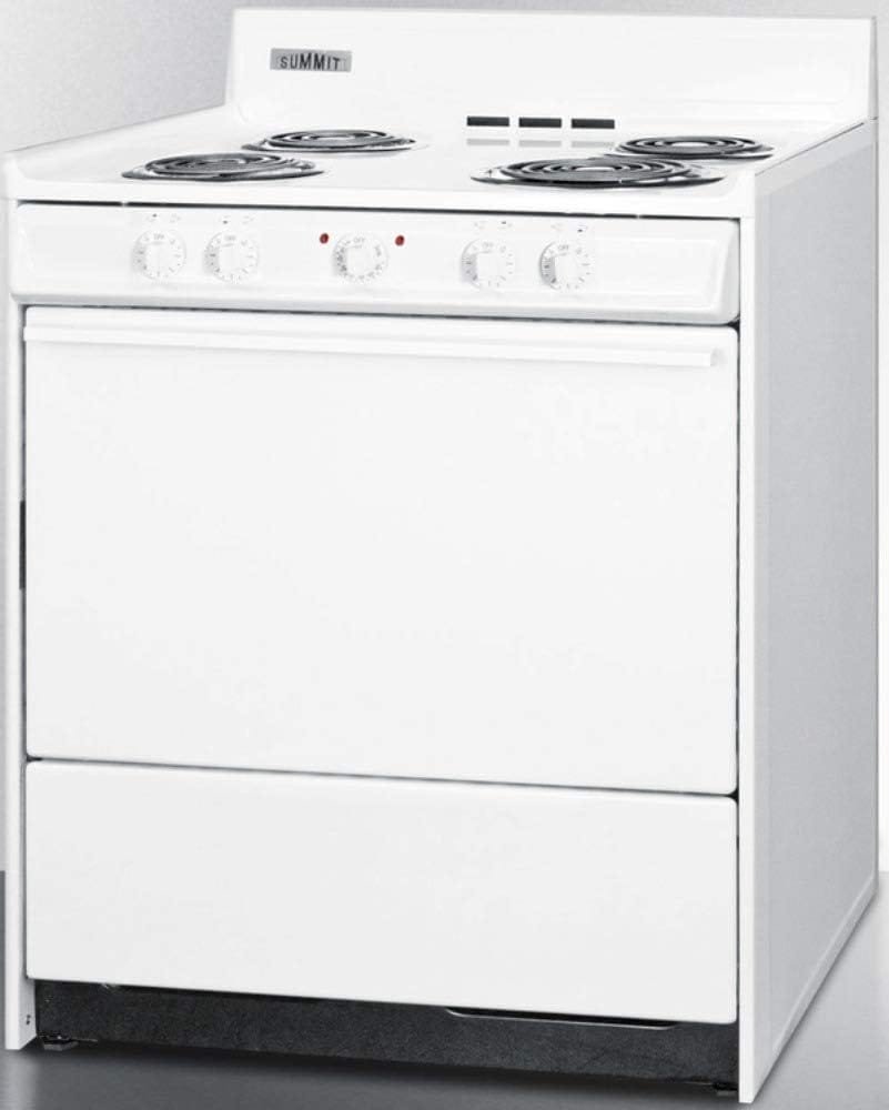 Summit WEM210 Kitchen Electric Cooking Range, White Summit WEM210 Kitchen Electric Cooking Range, White