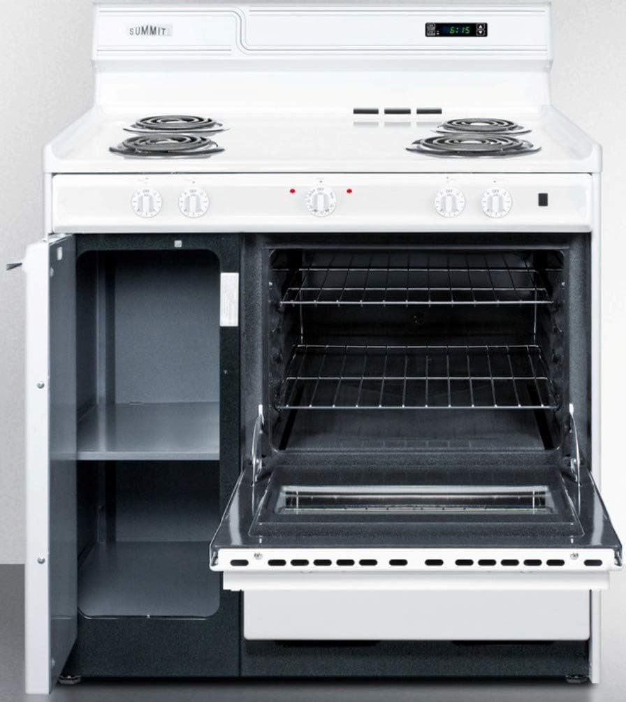 Summit WEM430KW 36 Wide Kitchen Electric Cooking Range, White