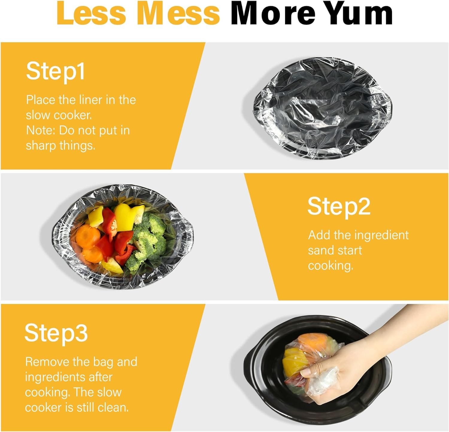 Sunvivi Triple Slow Cooker Buffet Server - 1.5 Quart Ceramic Pots with Adjustable Temp and Lid Rests, Stainless Steel, Total 4.5 Quarts