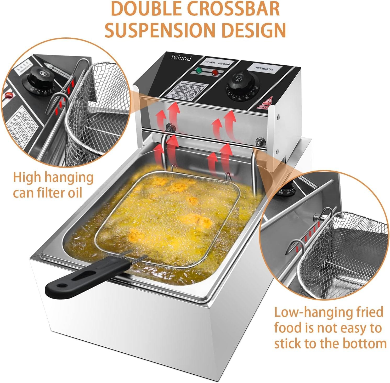 swinod deep fryer commercial fryer (single tank)