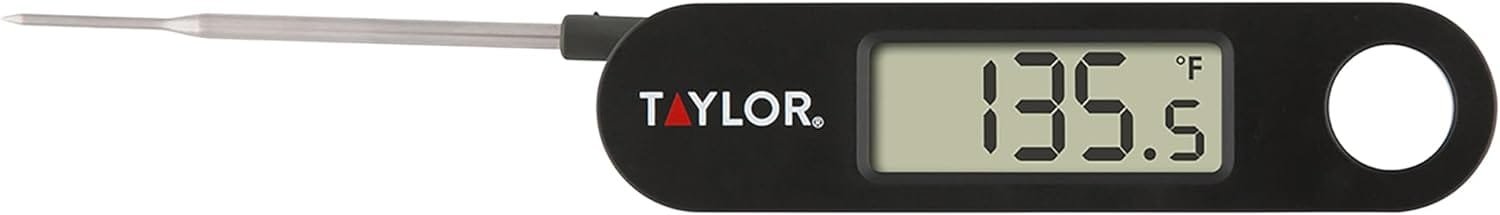Taylor 1476 Instant Read Digital Meat Food Grill BBQ Cooking Kitchen Thermometer, Folding Probe, Black Taylor 1476 Instant Read Digital Meat Food Grill BBQ Cooking Kitchen Thermometer, Folding Probe, Black