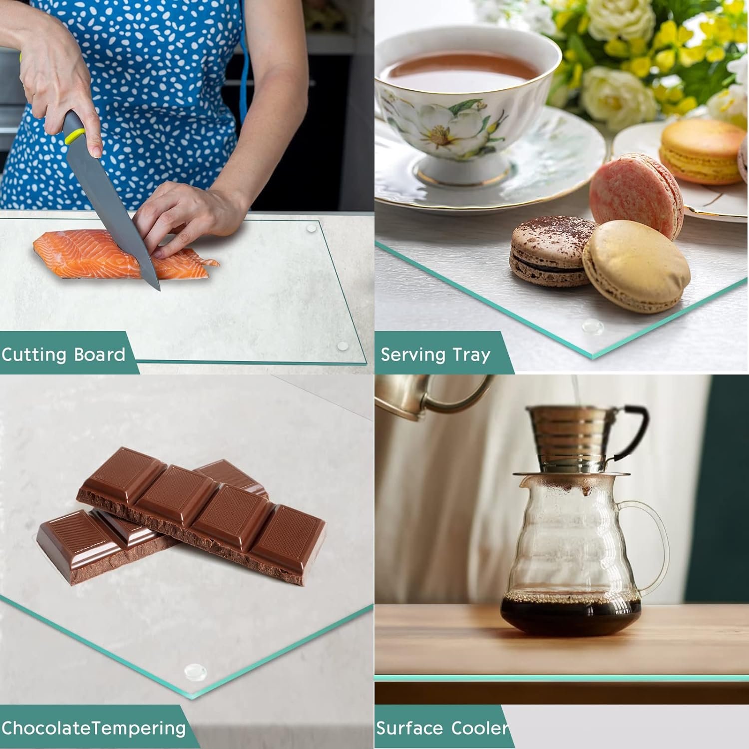 Tempered Glass Cutting Board - Glass Cutting Boards for Kitchen,Black Cutting Board for Countertop,Heat Resistant, Shatter Resistant,Dishwasher Safe (Black, 12 x 16 Set of 2) Tempered Glass Cutting Board - Glass Cutting Boards for Kitchen,Black Cutting Board for Countertop,Heat Resistant, Shatter Resistant,Dishwasher Safe (Black, 12 x 16 Set of 2)