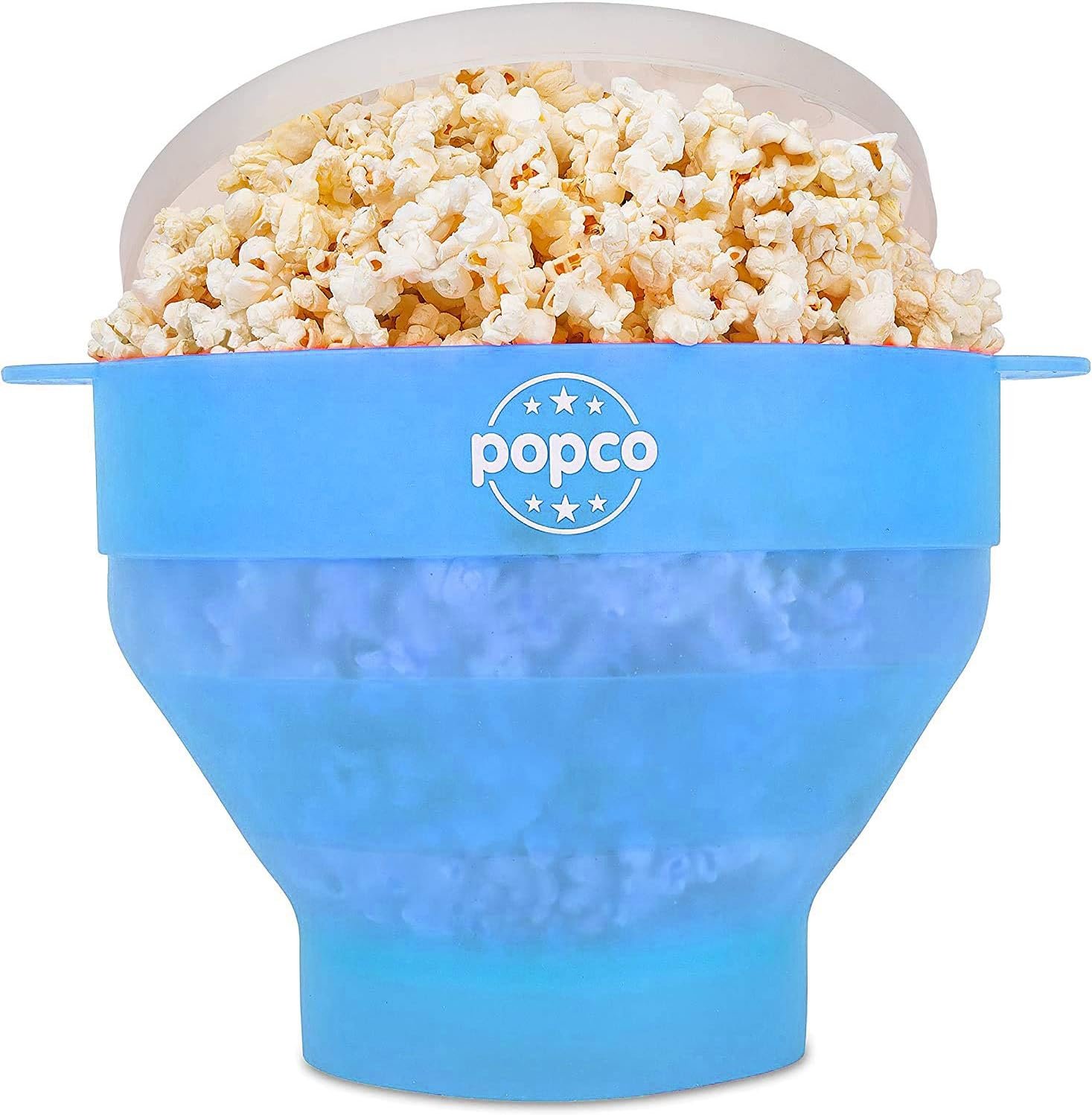 The Original Popco Silicone Popcorn Microwave Popper with Handles - Microwave Popcorn Bowl - Popcorn Maker - Collapsible Popcorn Bowl - BPA Free and Dishwasher Safe - 15 Colors Available (Red)