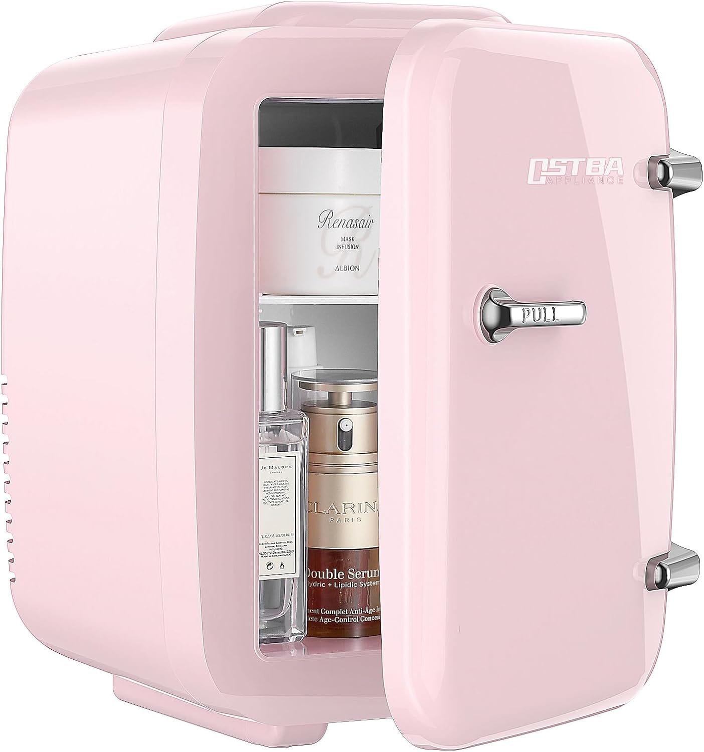 Tiastar 4L Mini Portable Thermoelectric Fridge/Warmer for Beverages - 110V AC/12V DC, White