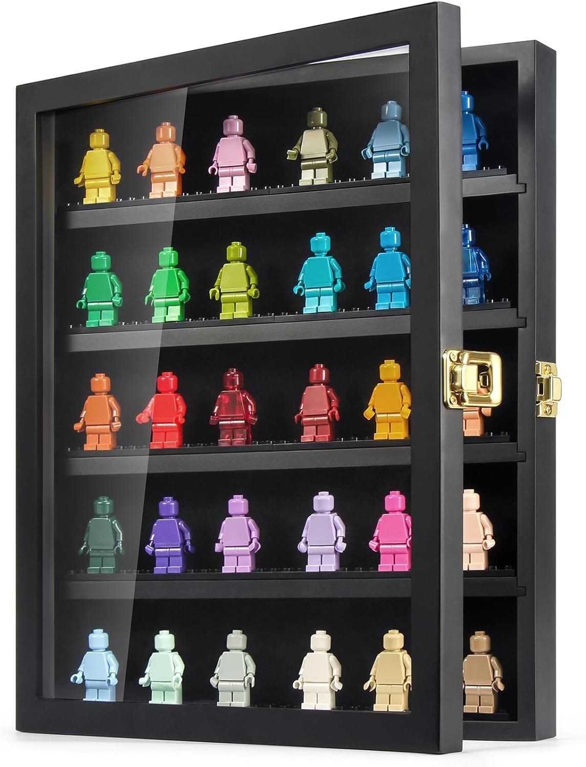 TJ.MOREE Minifigure Display Case for Collectibles, Mini Figure Display Case Wall Mount, 11 x 13.4 inches Black
