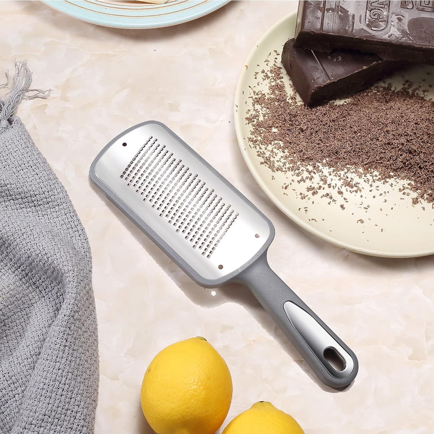 Tongjude Stainless Steel Cheese Grater Set, Set of 5 Kitchen Grater  Peeler  Slicer, Lemon Zester with Cleaning Brush for Vegetable, Fruit, Chocolate Tongjude Stainless Steel Cheese Grater Set, Set of 5 Kitchen Grater  Peeler  Slicer, Lemon Zester with Cleaning Brush for Vegetable, Fruit, Chocolate