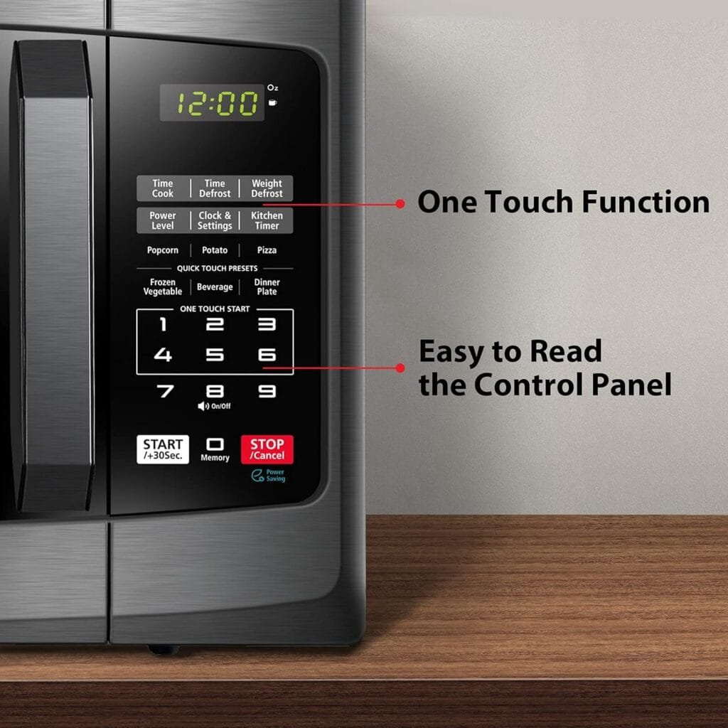 TOSHIBA EM925A5A-SS Countertop Microwave Oven, 0.9 Cu Ft With 10.6 Inch Removable Turntable, 900W, 6 Auto Menus, Mute Function  ECO Mode, Child Lock, LED Lighting, Stainless Steel