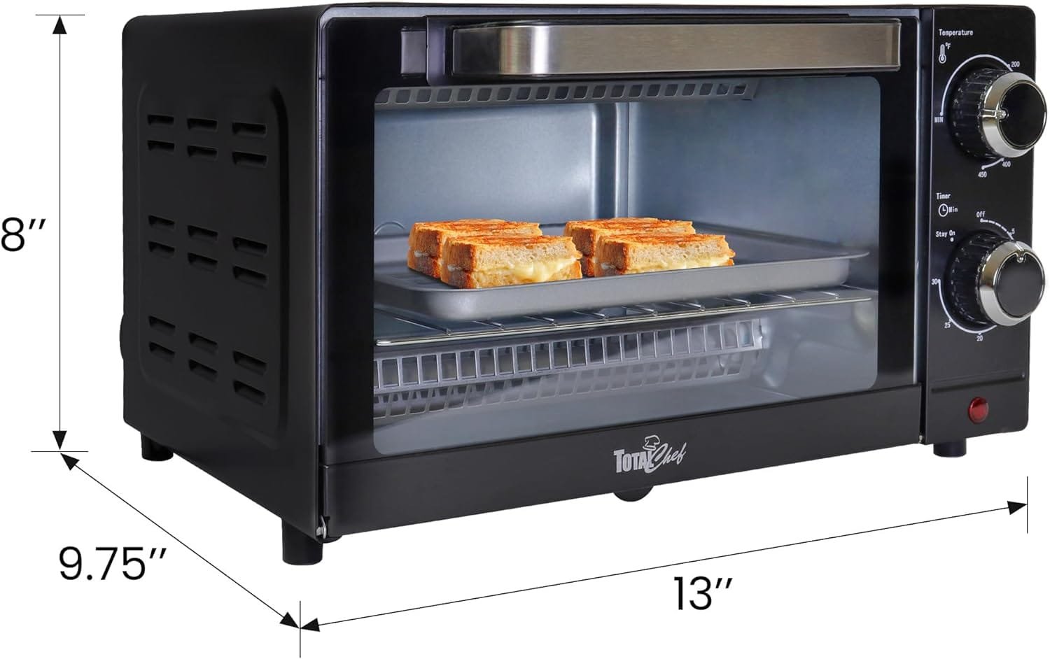 Total Chef Multifunctional Kitchen Appliance Bread Machine, Microwave Ovens, Air Fryers Includes Features of Toaster Oven, Waffle Maker, Pizza Oven, 4 Slice Toaster, Mini Sandwich Maker