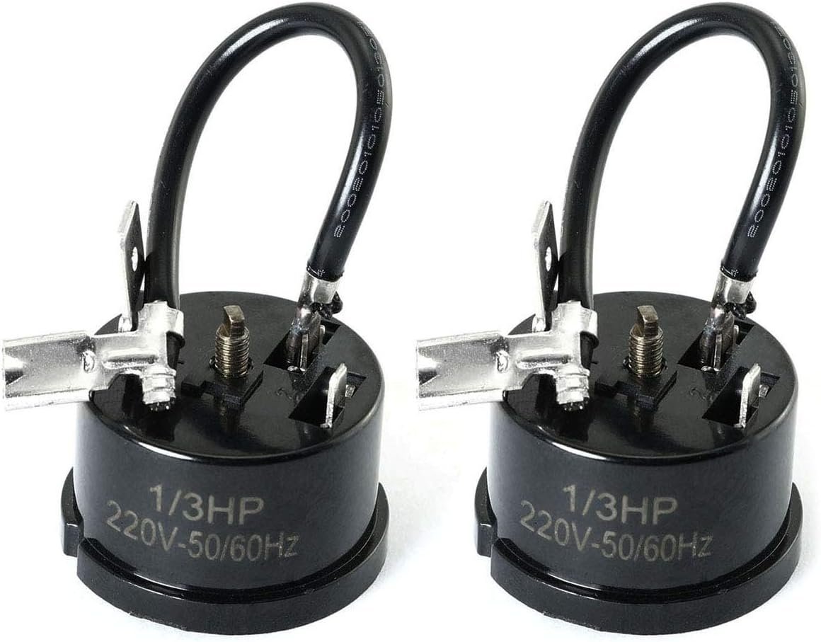 ToToT 2pcs 1/3HP-250W Refrigerator Thermal Overload Protector Compressor Replacement Part for Mini Refrigerator, Wine Center and Beverage Cooler