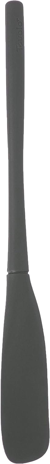 Tovolo Flex-Core All-Silicone Long-Handled Jar Scraper Spatula, Angled Turner Head, Kitchen Tool With Flat Back  Curved Front for Scooping  Scraping, Charcoal Tovolo Flex-Core All-Silicone Long-Handled Jar Scraper Spatula, Angled Turner Head, Kitchen Tool With Flat Back  Curved Front for Scooping  Scraping, Charcoal