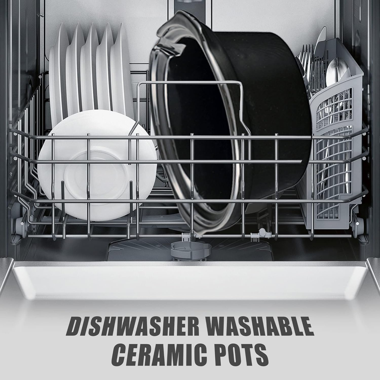 Triple Slow Cooker, 3 X 1.5QT Mini Individual Pots with Adjustable Temp, Dishwasher Safe, Portable Buffet Server and Warmer, Safe Ceramic Pots  Glass Lid, Stainless Steel Triple Slow Cooker, 3 X 1.5QT Mini Individual Pots with Adjustable Temp, Dishwasher Safe, Portable Buffet Server and Warmer, Safe Ceramic Pots  Glass Lid, Stainless Steel