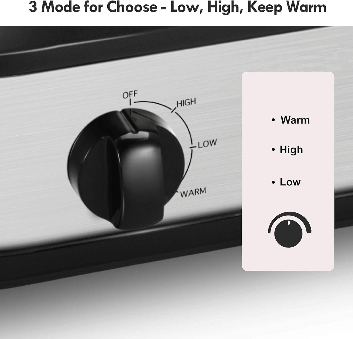 Triple Slow Cooker, Buffet Server Food Warmer, 3 * 1.5QT Slow Cooker with Ceramic Pot, 3 Modes Adjustable Temp, Dishwasher Safe, Removeable Glass Lid and 3 PVC Spoons,Stainless Steel