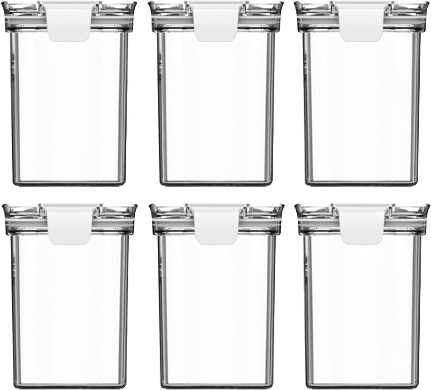 Tritan Modular Plastic Containers, 6-Piece (1.1 Qt/1.0L/4.2 Cups) - BPA Free, Airtight, Pantry Organization, Kitchen Storage, Lifetime Promise, Microwave Safe, Dishwasher Safe Tritan Modular Plastic Containers, 6-Piece (1.1 Qt/1.0L/4.2 Cups) - BPA Free, Airtight, Pantry Organization, Kitchen Storage, Lifetime Promise, Microwave Safe, Dishwasher Safe