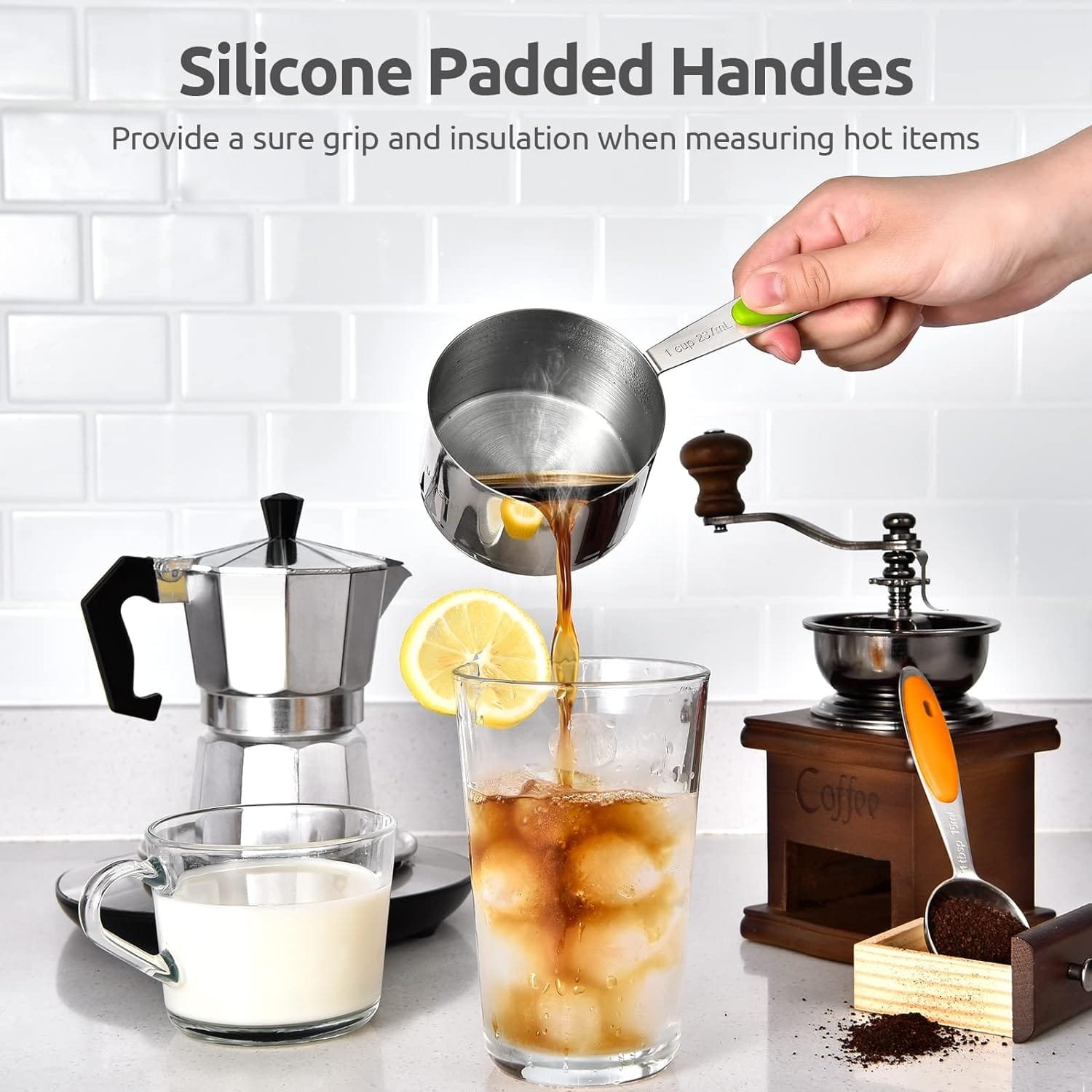 U-Taste 12 Piece Measuring Cups and Spoons Set in 18/8 Stainless Steel : 7 Measuring Cups 5 Measuring Spoons U-Taste 12 Piece Measuring Cups and Spoons Set in 18/8 Stainless Steel : 7 Measuring Cups 5 Measuring Spoons