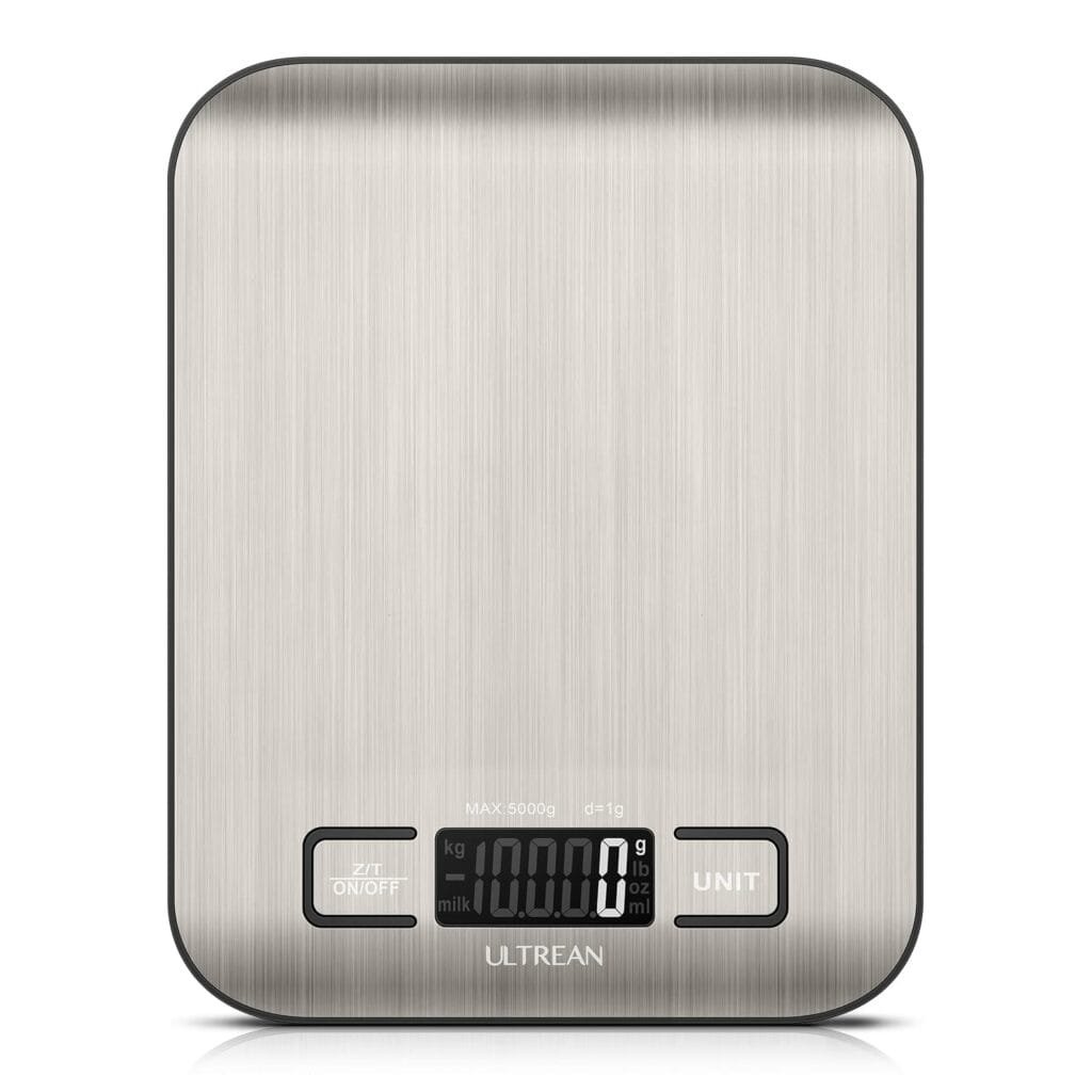 Ultrean Food Scale, Digital Kitchen Scale Weight Grams and Ounces for Baking Cooking and Meal Prep, 6 Units with Tare Function, 11lb (Batteries Included) Ultrean Food Scale, Digital Kitchen Scale Weight Grams and Ounces for Baking Cooking and Meal Prep, 6 Units with Tare Function, 11lb (Batteries Included)