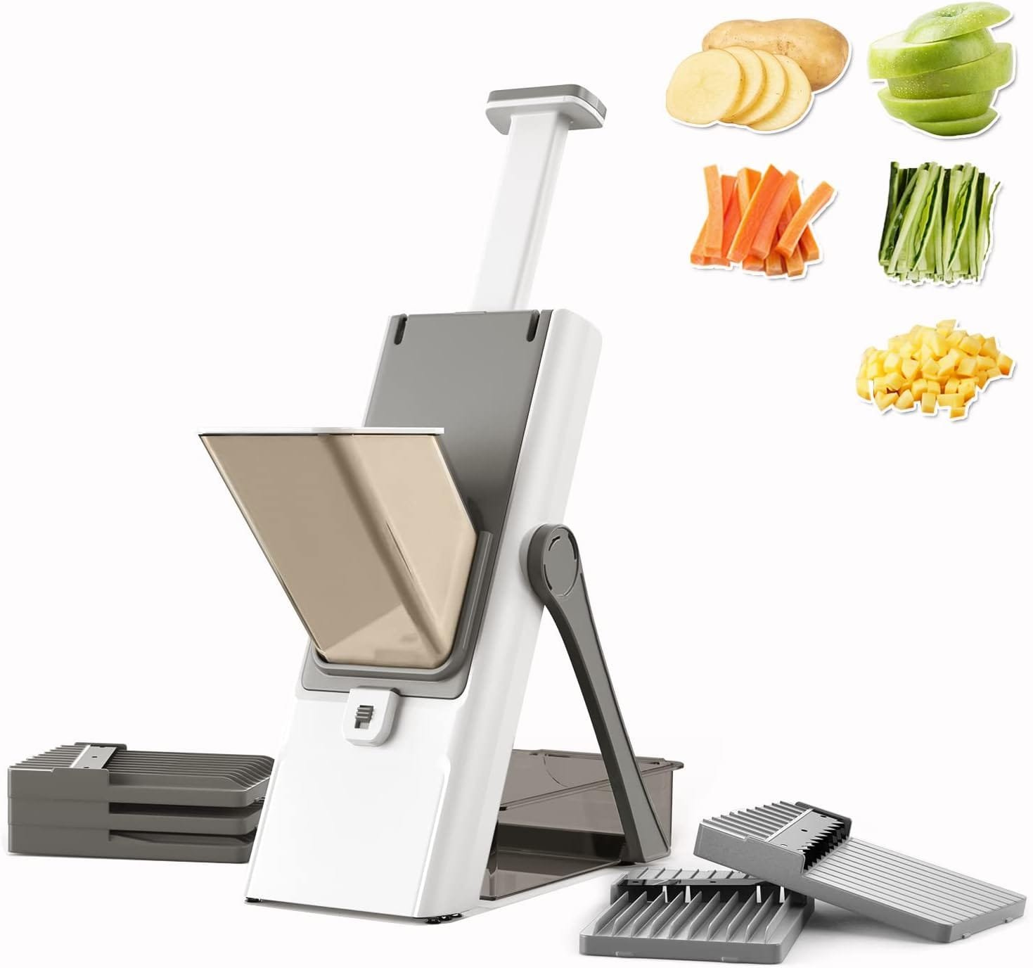 Upgrade Safe Mandoline Slicer for Kitchen 5 in 1 Vegetable Cutter Bigger Vegetable Potato Slicer Chopper Upgrade Biger Size Upgrade Safe Mandoline Slicer for Kitchen 5 in 1 Vegetable Cutter Bigger Vegetable Potato Slicer Chopper Upgrade Biger Size