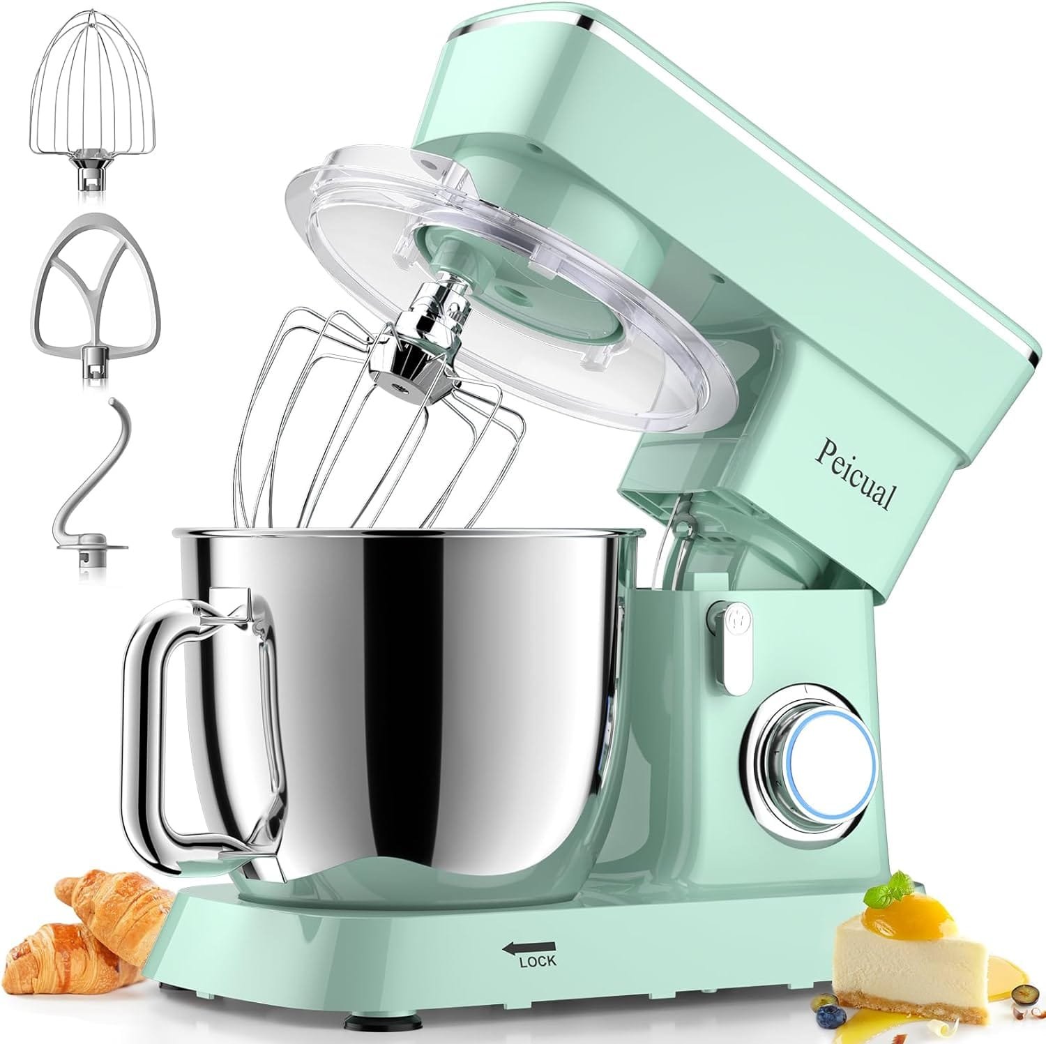upgraded-household-stand-mixer-for-peicual-380w-10p-speed-high-performance-tilt-head-electric-kitchen-mixer-55qt-stainle - Cooking Appliance World