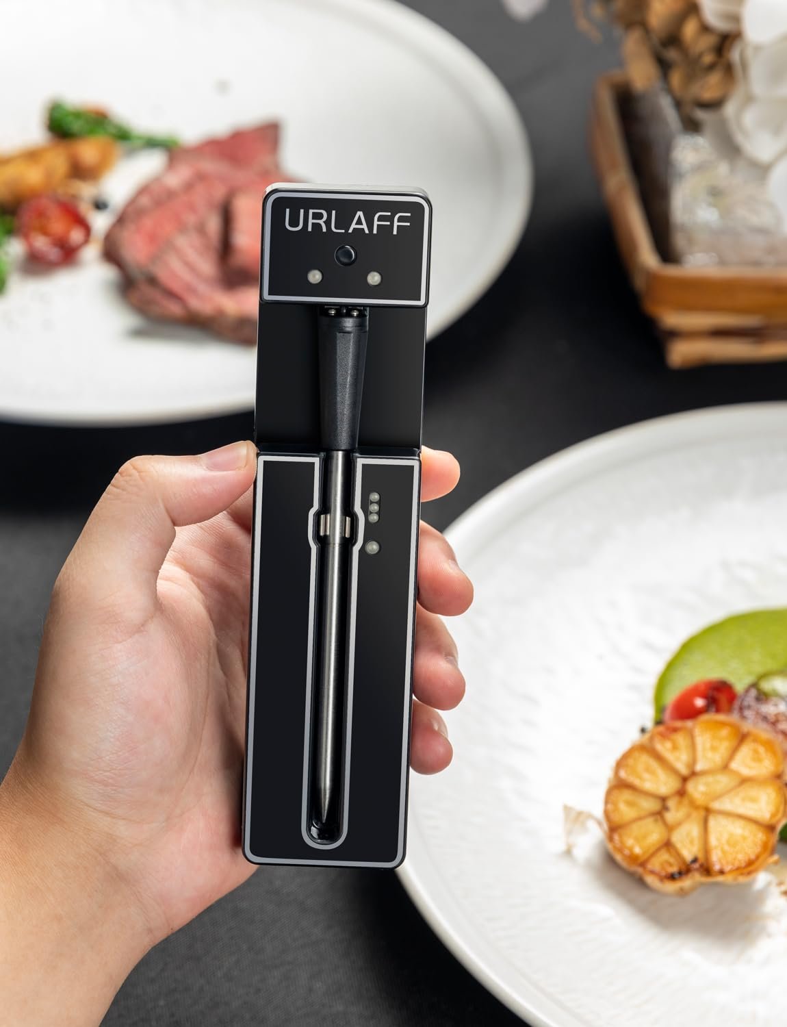 URLAFF MixStick 500FT Wireless Meat Thermometer | Digital Food Thermometer with Bluetooth 5.2, Smart Remote APP, IPX7 Probe | Smoker Accessories for Oven, Grilling, BBQ Rotisserie URLAFF MixStick 500FT Wireless Meat Thermometer | Digital Food Thermometer with Bluetooth 5.2, Smart Remote APP, IPX7 Probe | Smoker Accessories for Oven, Grilling, BBQ Rotisserie