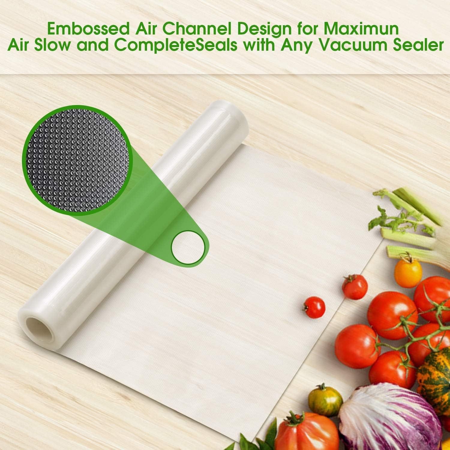 Vacuum Sealer Bags, 2 Rolls Thicker Heavy-Duty Commercial Quality Textured Vacuum Seal Bags Vacuum Sealer Bags, 2 Rolls Thicker Heavy-Duty Commercial Quality Textured Vacuum Seal Bags