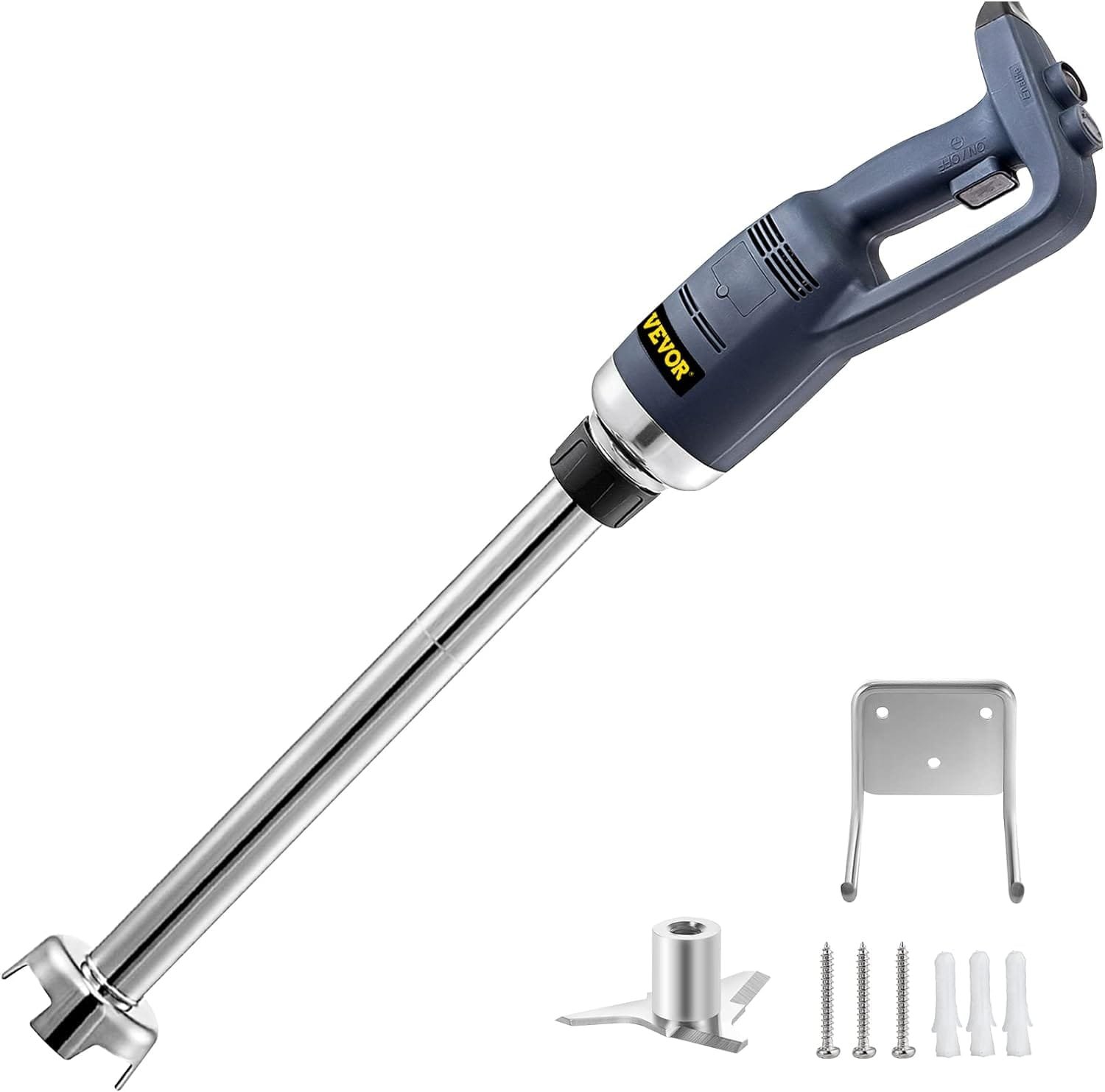 VBENLEM Commercial Immersion Blender 500W Power, Hand Held Mixer with 19.7-Inch 304 Stainless Steel Removable Shaft, Electric Stick Blender Variable Speed 4000-16000RPM