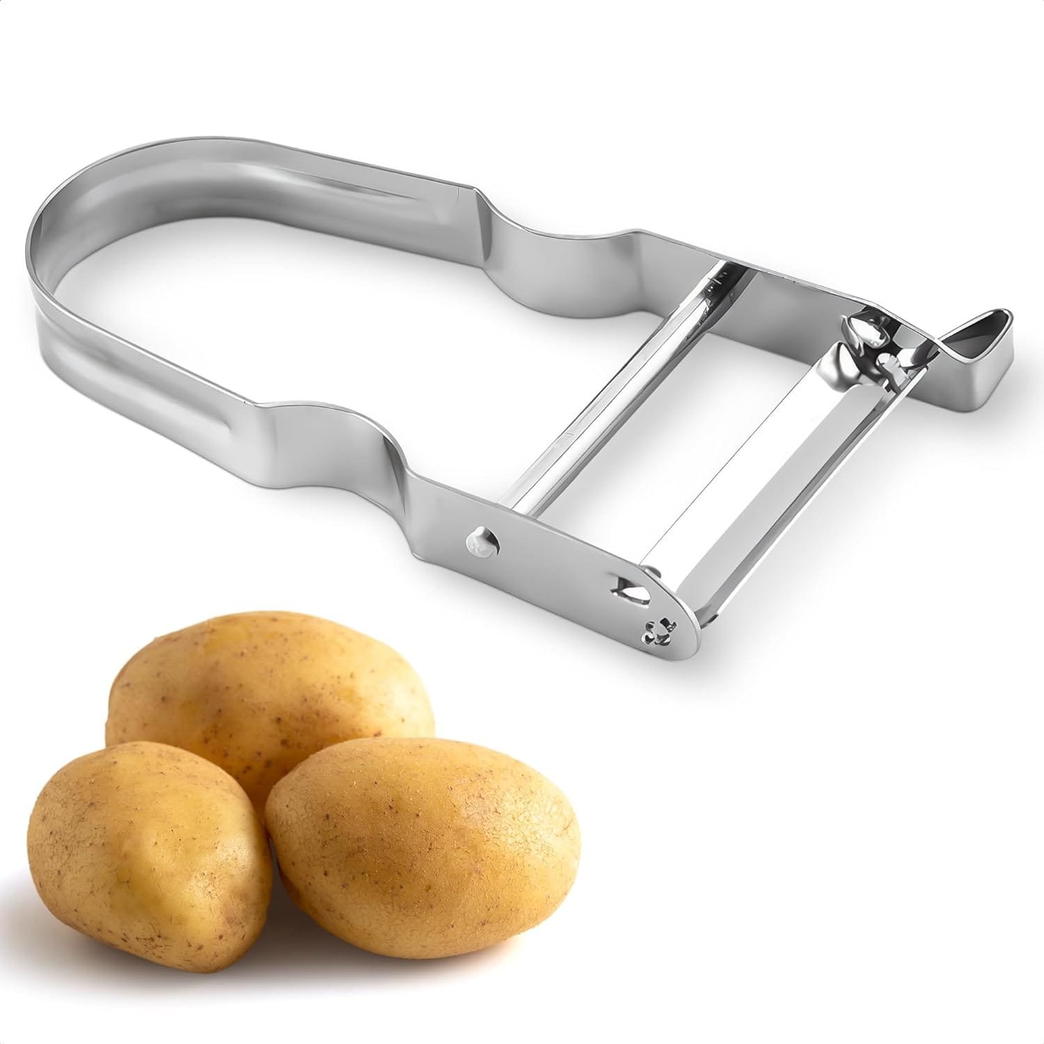 Vegetable Peelers for Kitchen Set - Fruit Peeler Stainless Steel Multi-function Vegetable Peeler - Potato Peeler Cabbage Shredder - Grape Peeler and Orange Peeler Tool - Vegetable Peeler with Holder