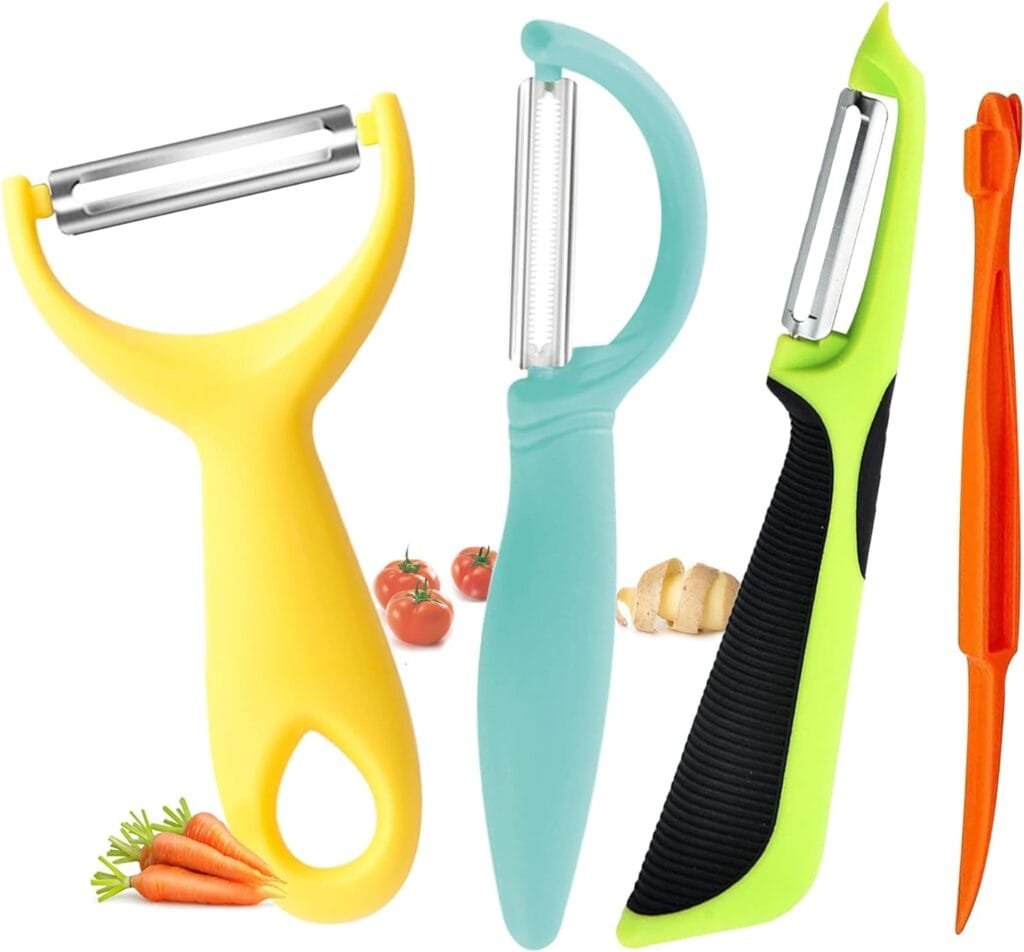 Vegetable Potato Peelers for Kitchen, Y Peeler for Apple Fruit Carrot Zucchini Cucumber Potatoes, Good Grip Veggie Peeler Makes Peeling Very Easy