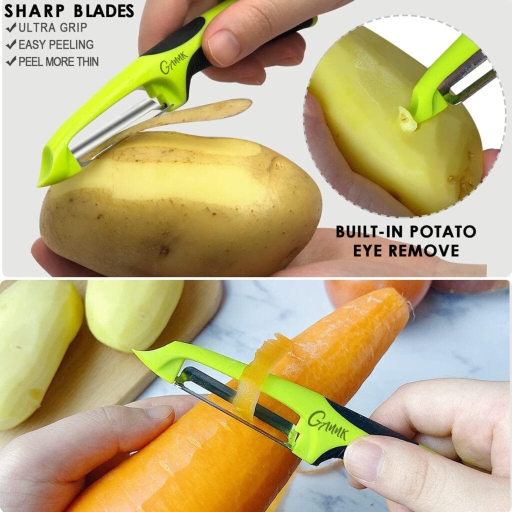 Vegetable Potato Peelers for Kitchen, Y Peeler for Apple Fruit Carrot Zucchini Cucumber Potatoes, Good Grip Veggie Peeler Makes Peeling Very Easy