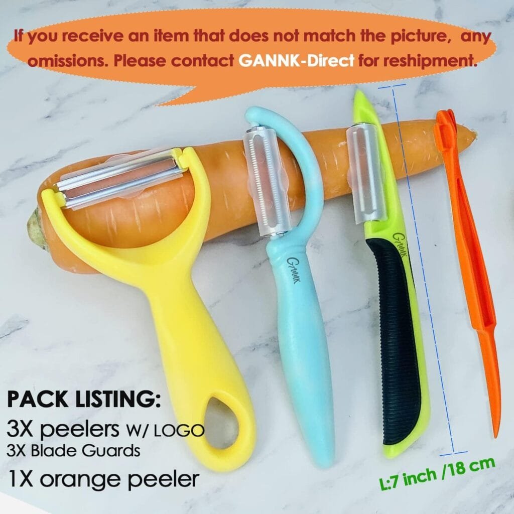 Vegetable Potato Peelers for Kitchen, Y Peeler for Apple Fruit Carrot Zucchini Cucumber Potatoes, Good Grip Veggie Peeler Makes Peeling Very Easy