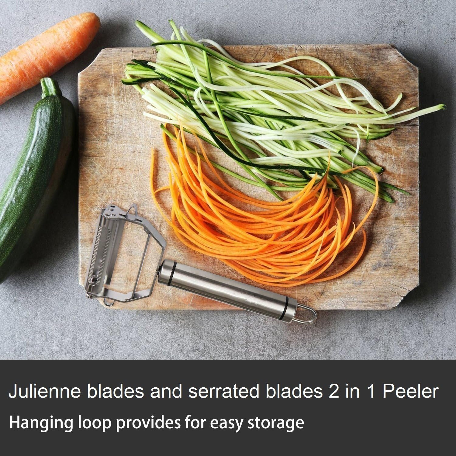 Vegetable Spaghetti Spiralizer Slicer Easy Spiral Zucchini Noodle Carrot,Perfect Kitchen Tools Carrot Grater With Cleaning Brush (Julienne peeler triangle handle) Vegetable Spaghetti Spiralizer Slicer Easy Spiral Zucchini Noodle Carrot,Perfect Kitchen Tools Carrot Grater With Cleaning Brush (Julienne peeler triangle handle)