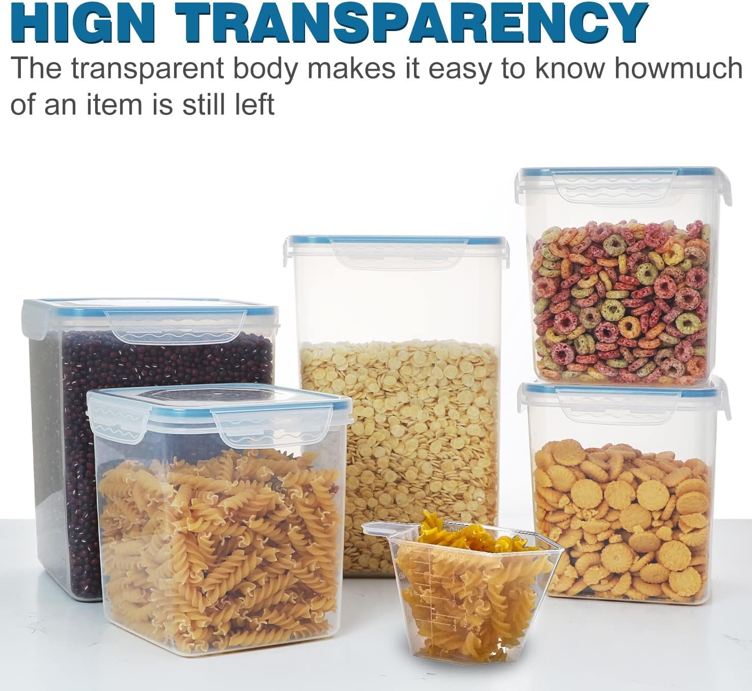 VERONES Large Tall Airtight Food Storage Containers, 10 PACK Plastic Airtight Kitchen  Pantry Organization, Ideal for Flour  Sugar Plastic Canisters with Labels